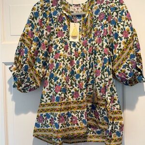 NWT Mille Thalia Floral Print Women's Top
